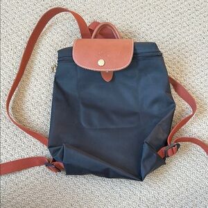 Longchamp le pilage nylon backpack black